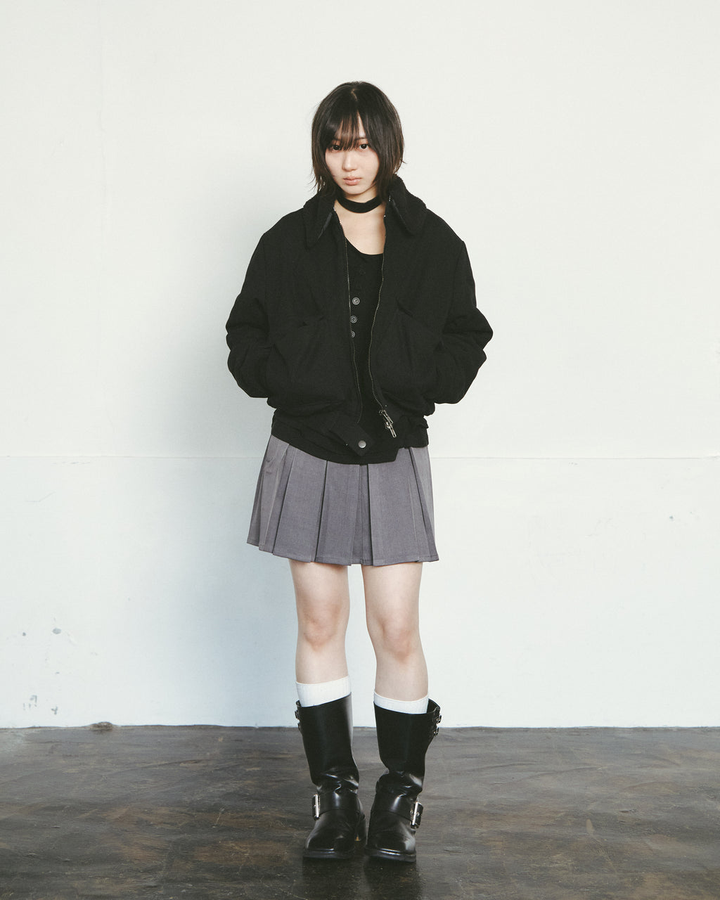 fur-collar aviator jacket