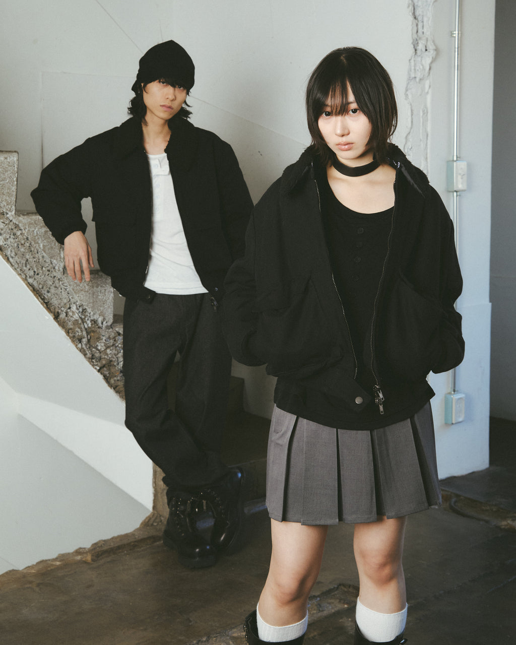 fur-collar aviator jacket