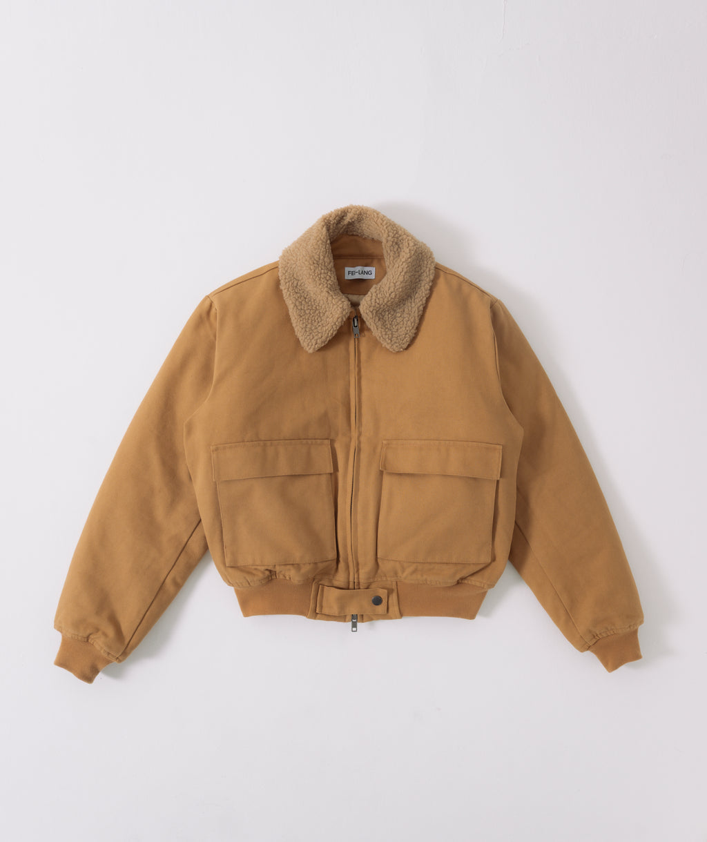 fur-collar aviator jacket