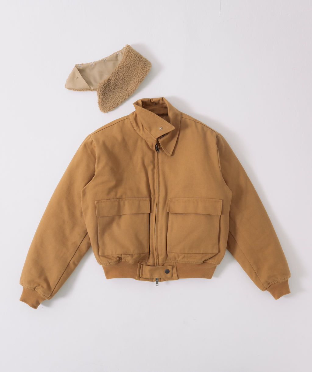 fur-collar aviator jacket