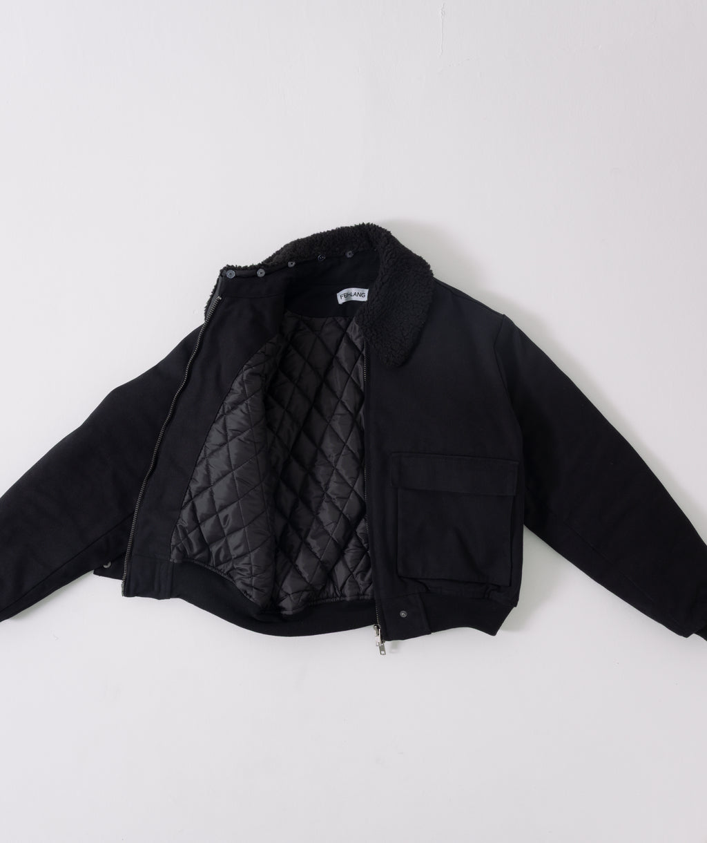 fur-collar aviator jacket