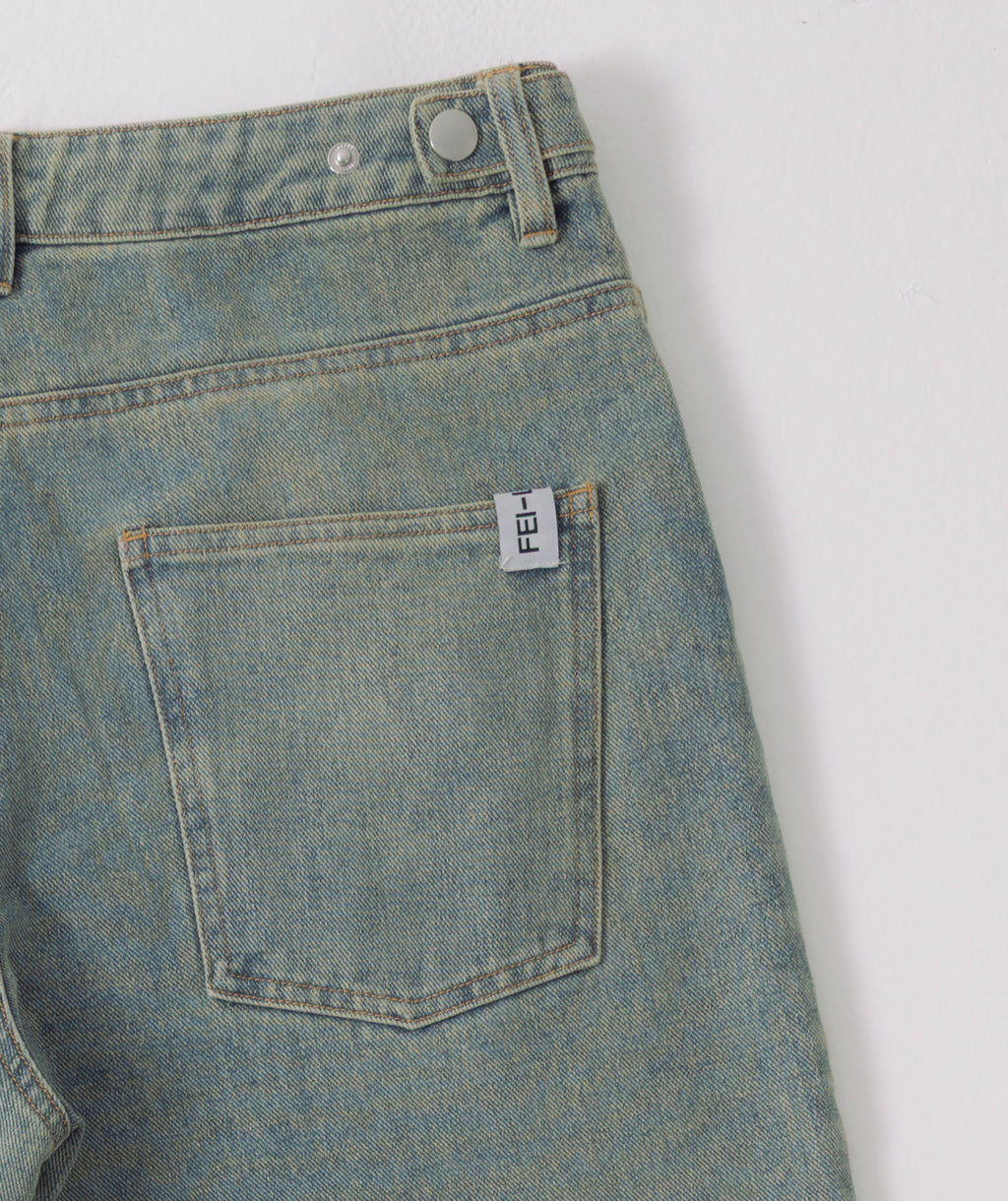 structured straight denim