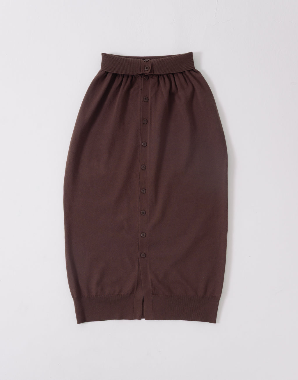 buttoned knit wrap skirt