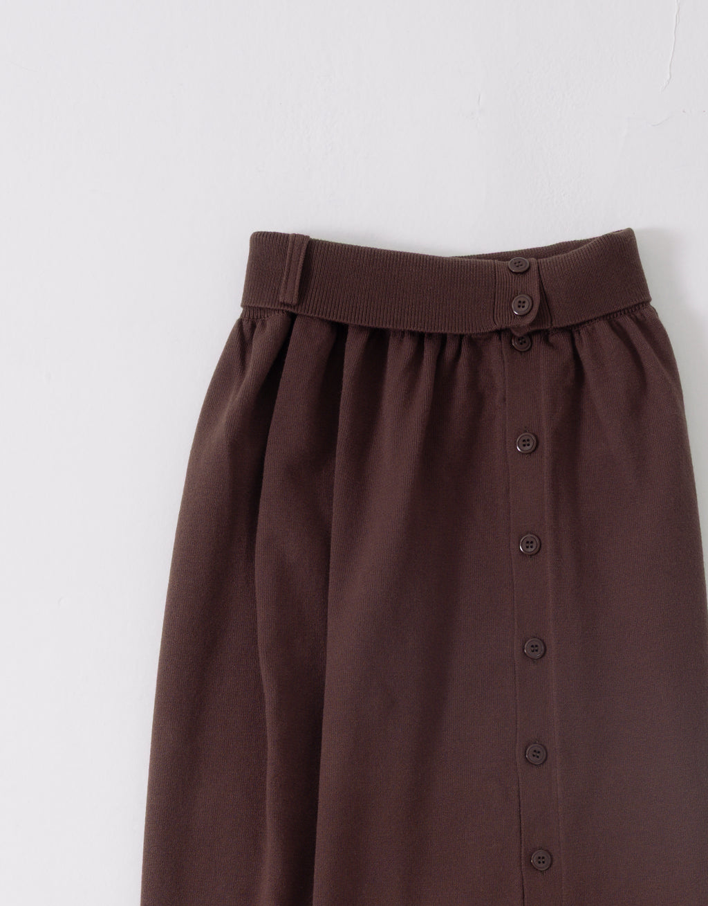 buttoned knit wrap skirt