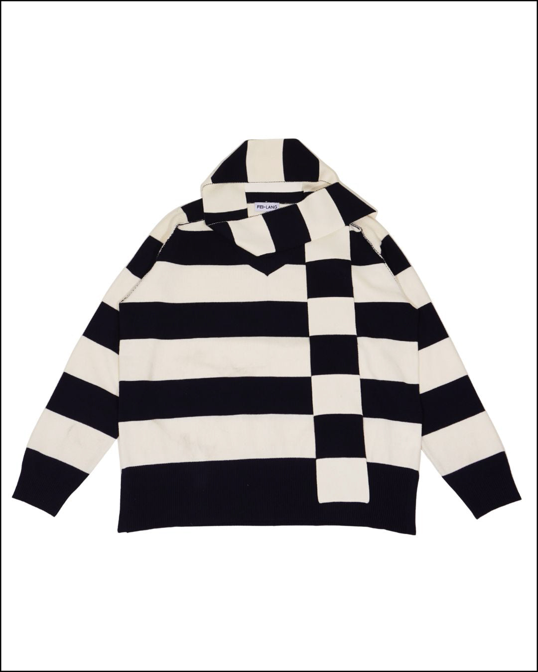 scarf set spring v neck knit