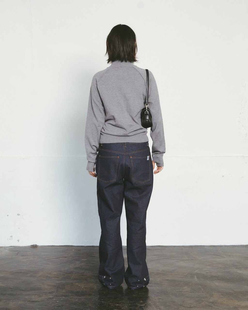 structured straight denim