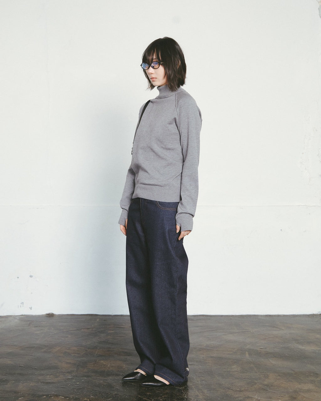 structured straight denim