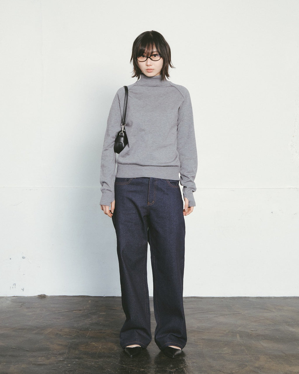 structured straight denim