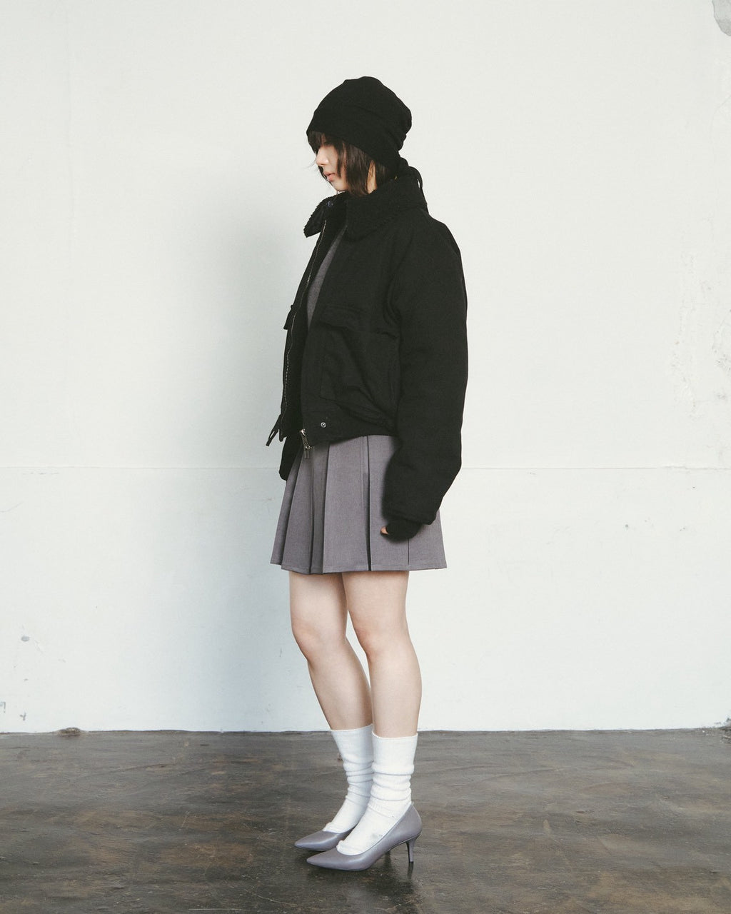 fur-collar aviator jacket