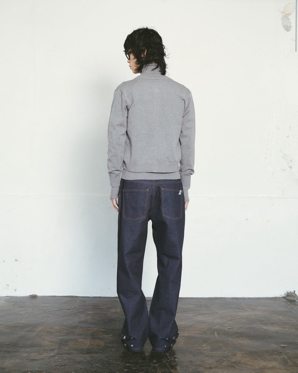 structured straight denim