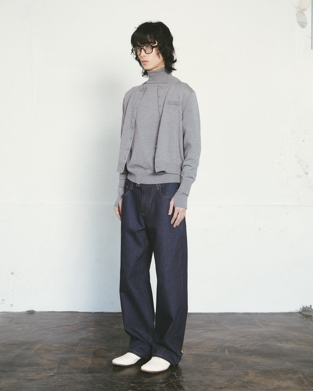 structured straight denim