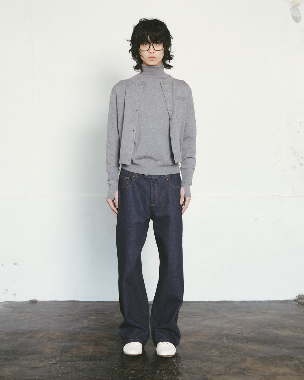 structured straight denim