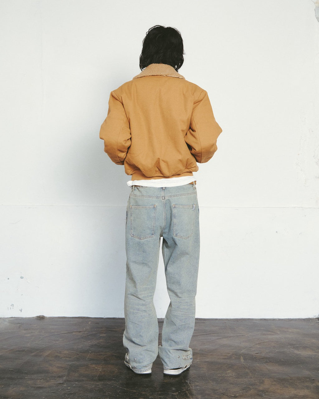 structured straight denim