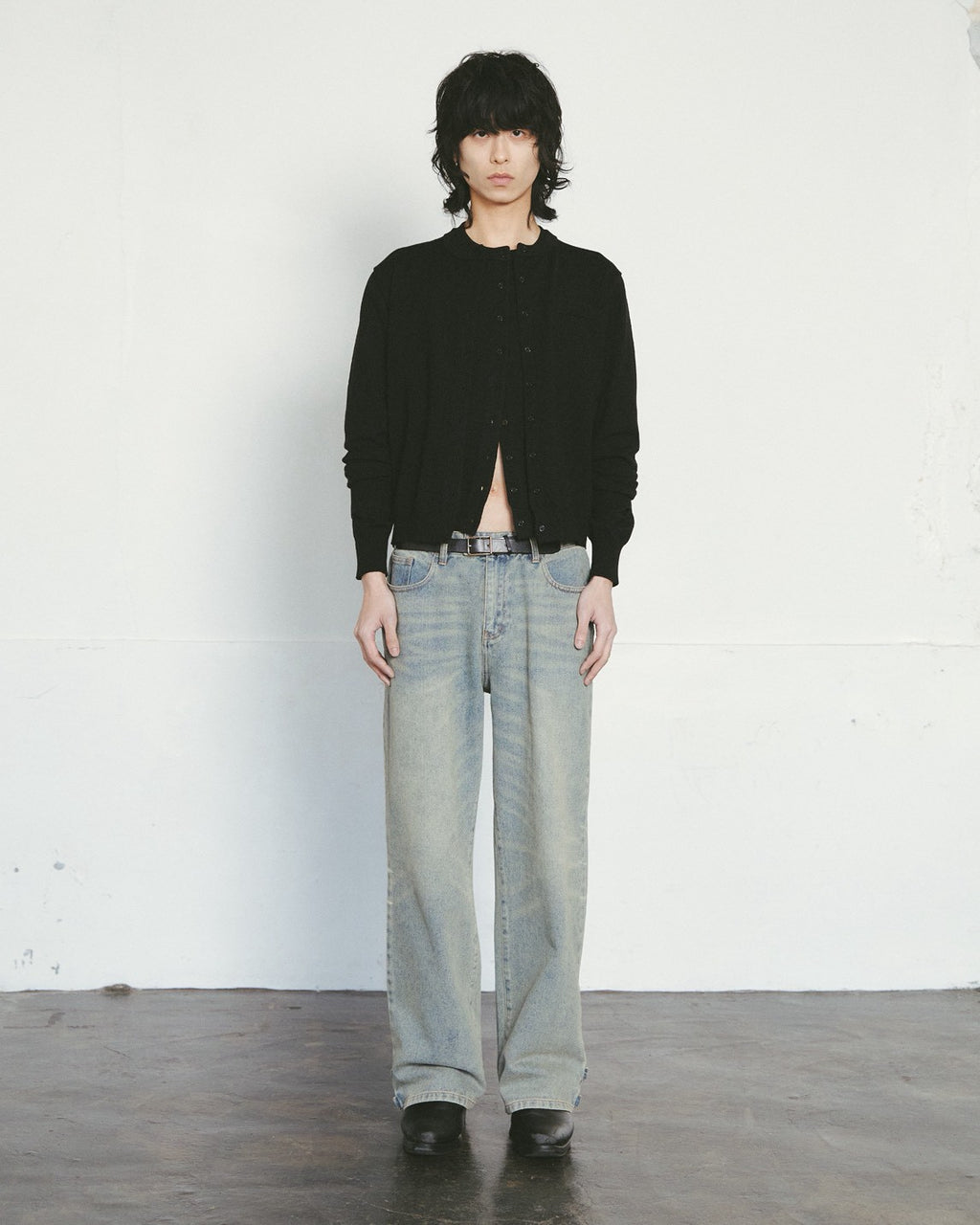 button-up cropped cardigan