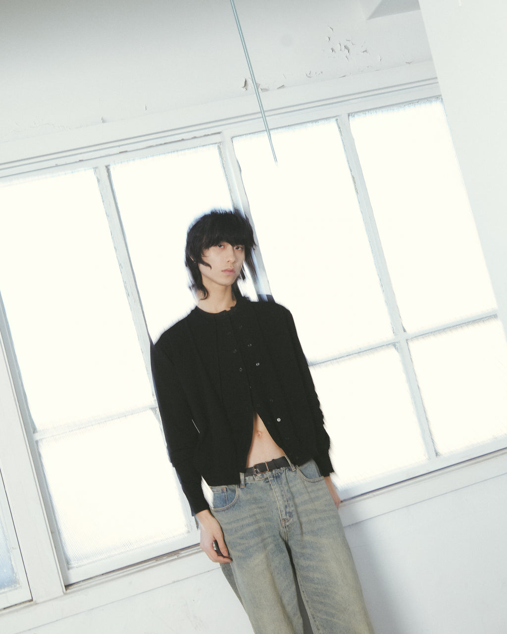 button-up cropped cardigan