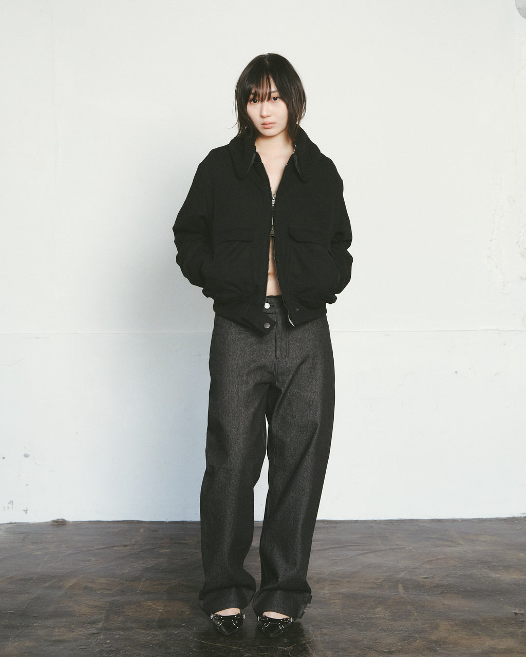 structured straight denim