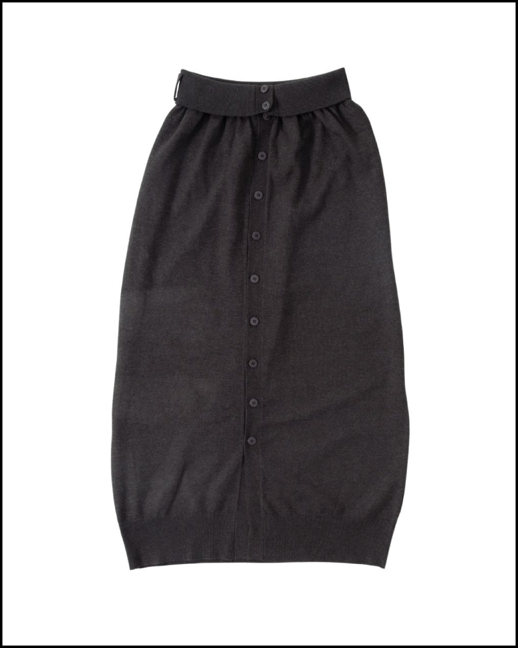 buttoned knit wrap skirt