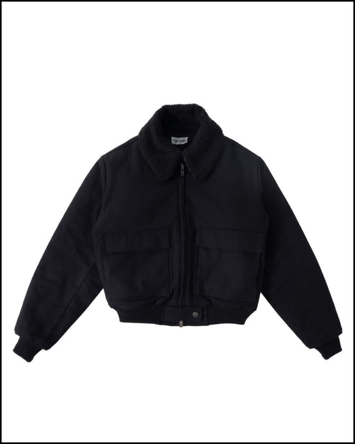 fur-collar aviator jacket