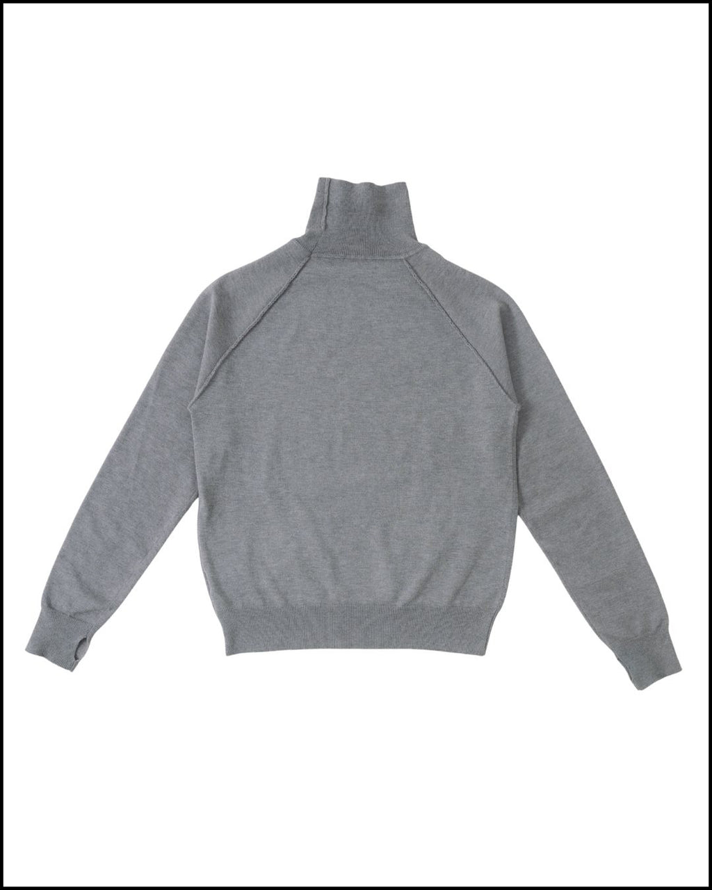 piped-trim raglan turtleneck