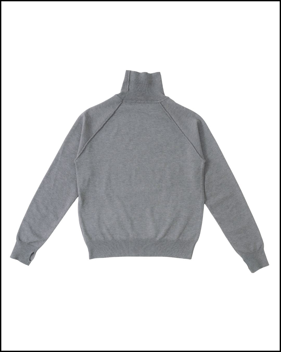 piped-trim raglan turtleneck